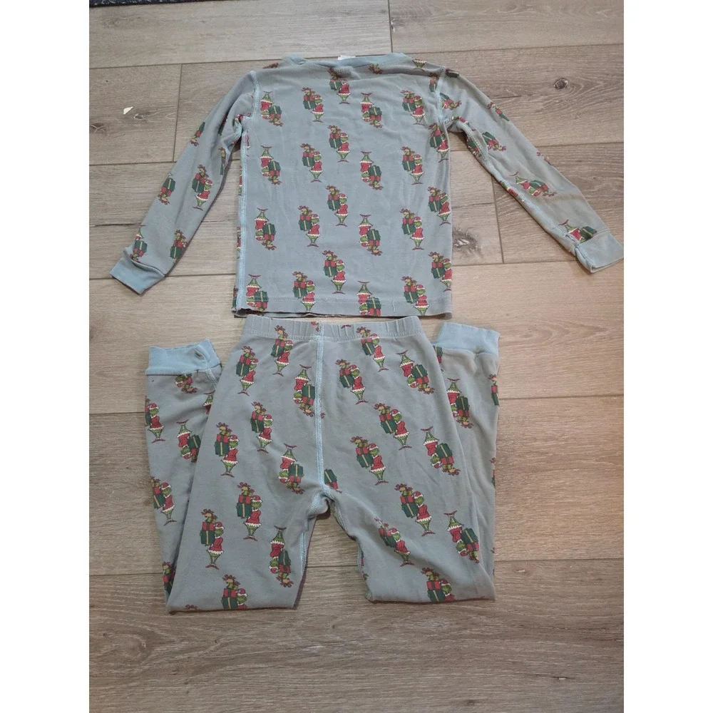 Hanna Andersson Hannasoft Grinch Christmas Pajamas Kids Boys 120 US 6-7